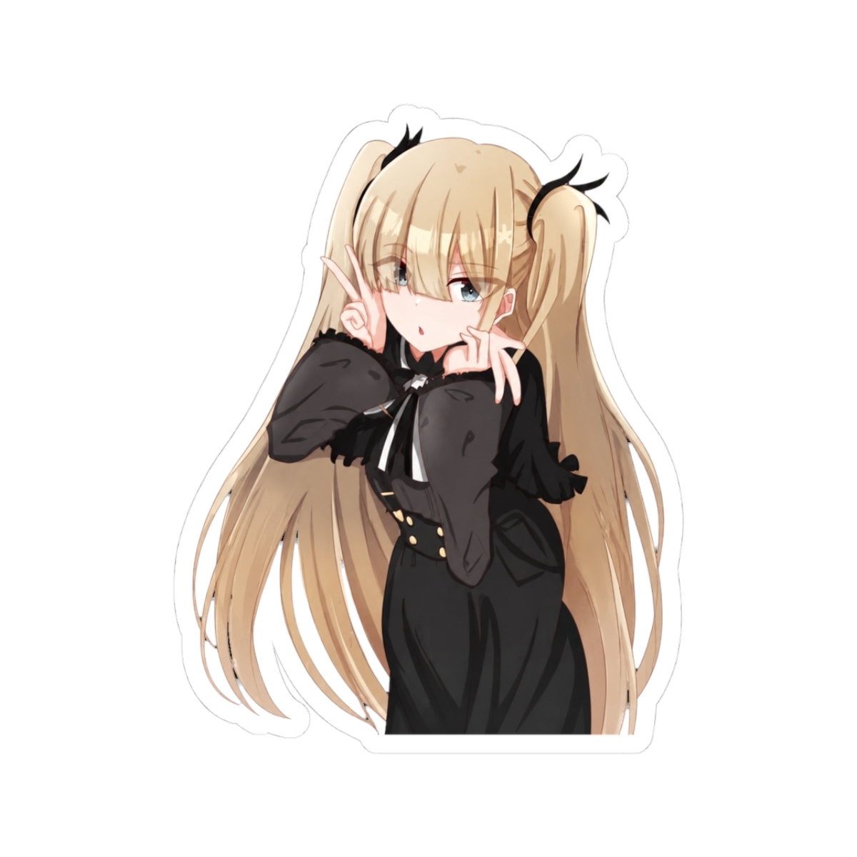 Erna Spy Room Anime Girl Waifu Playful Black Outfit | Spy Classroom